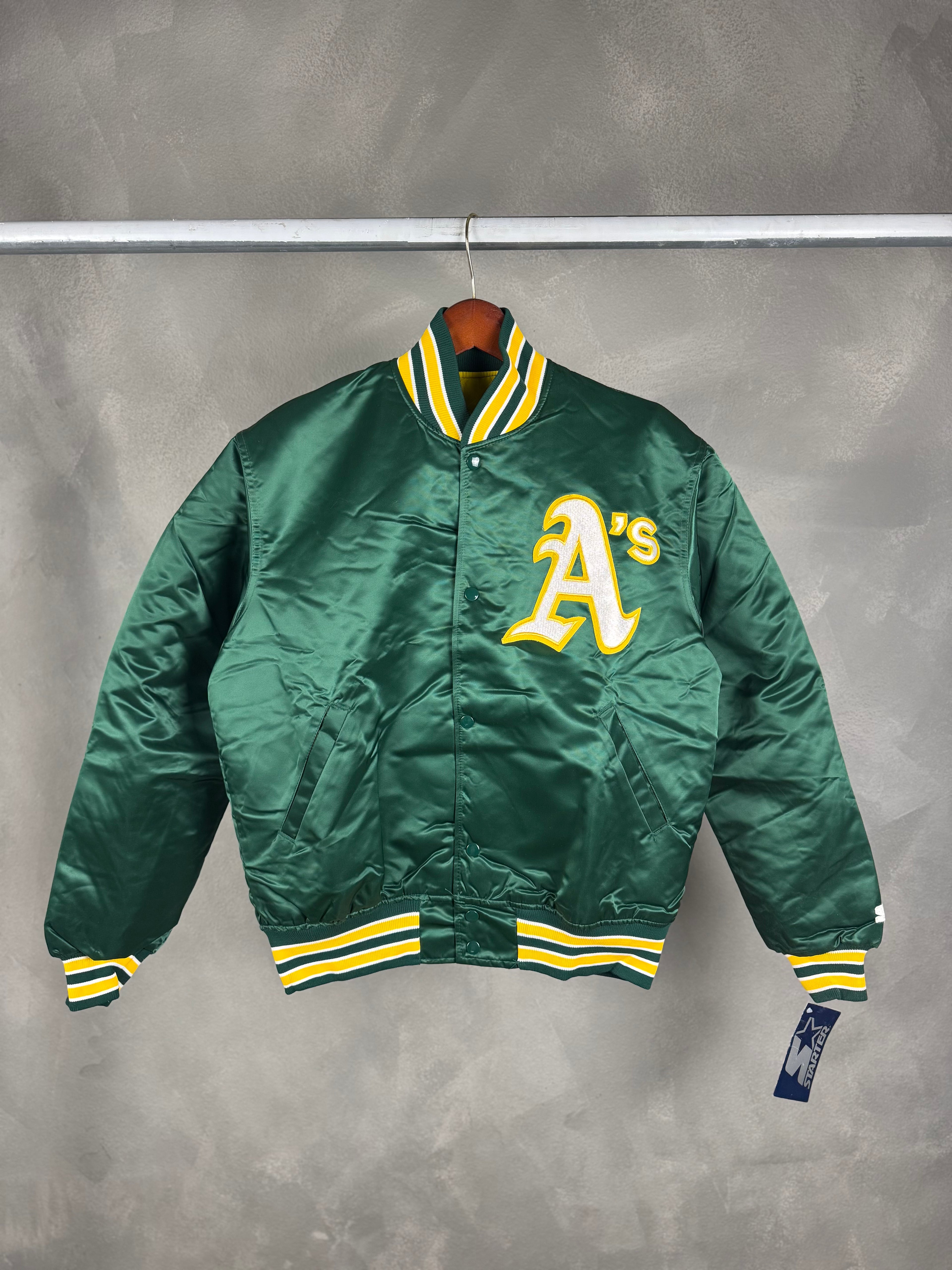 Oakland A's NWT Satin Jacket - Small