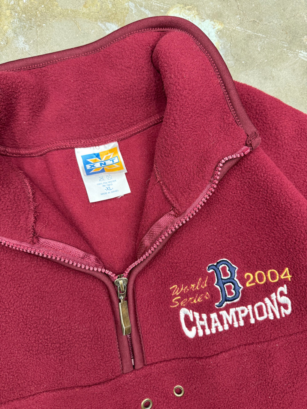 Vintage 2004 Boston Red Sox Quarter Zip Sweater- XL
