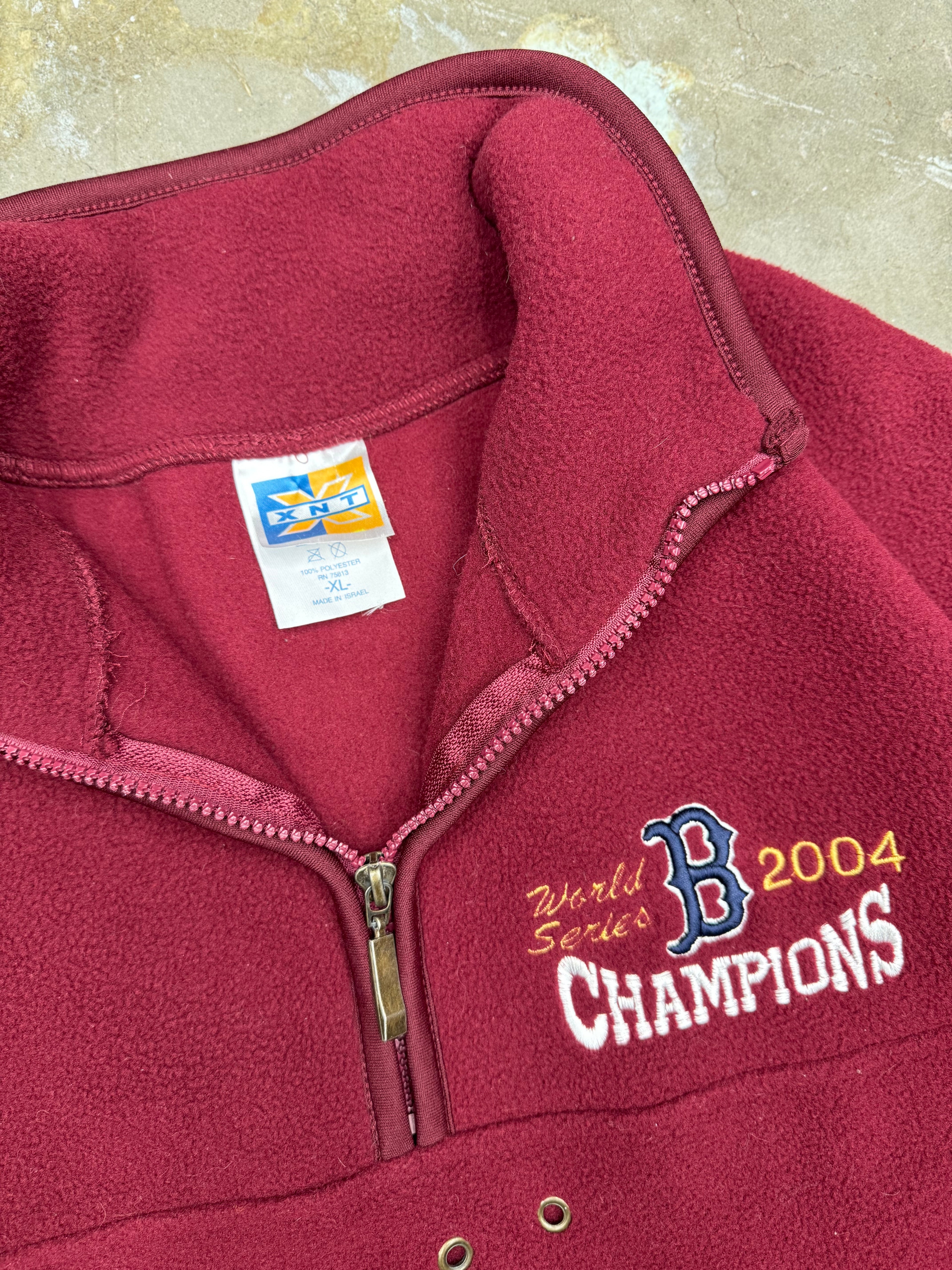 Vintage 2004 Boston Red Sox Quarter Zip Sweater- XL