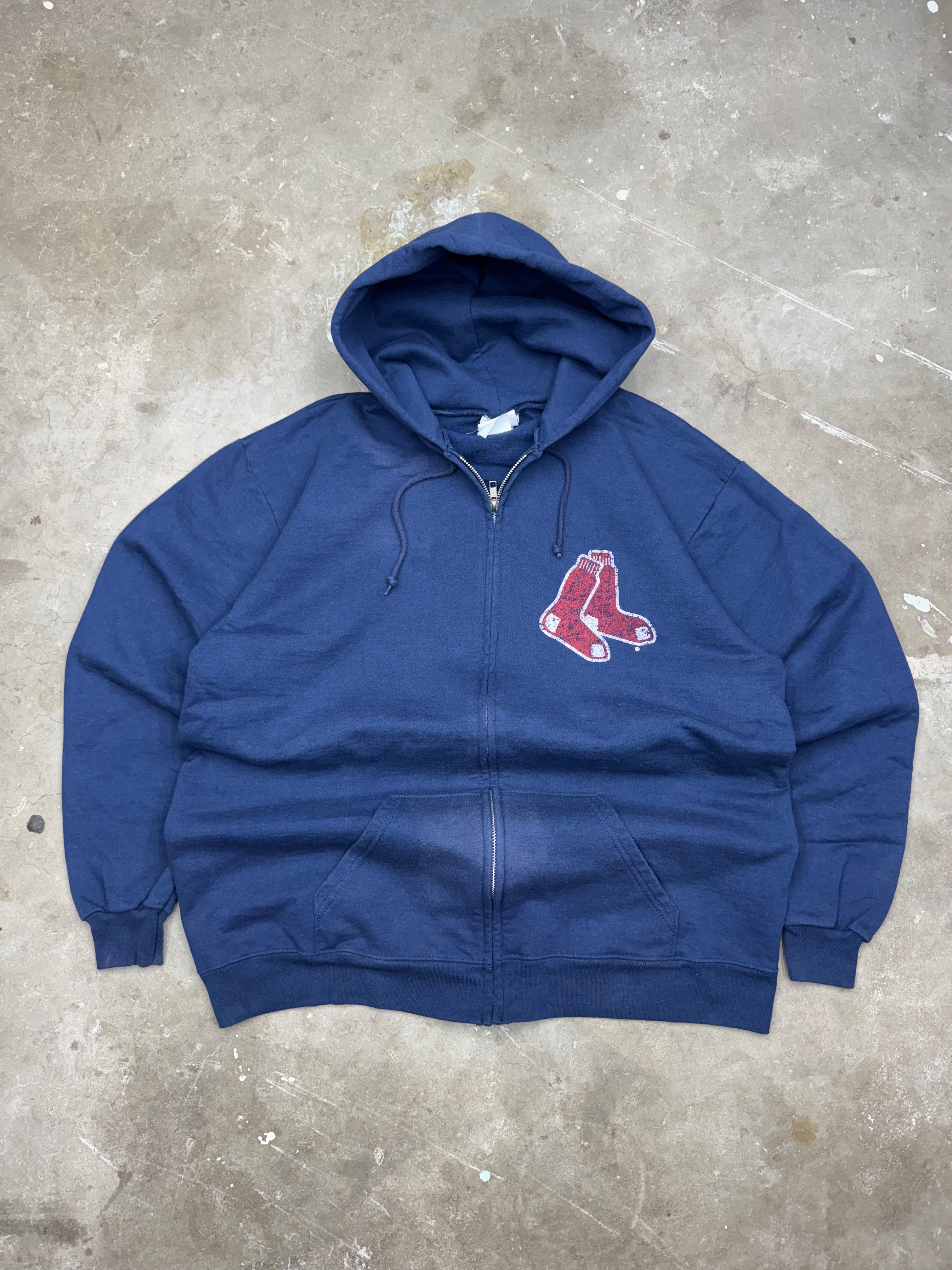 Vintage Boston Red Sox Zip Up Sweater- Large