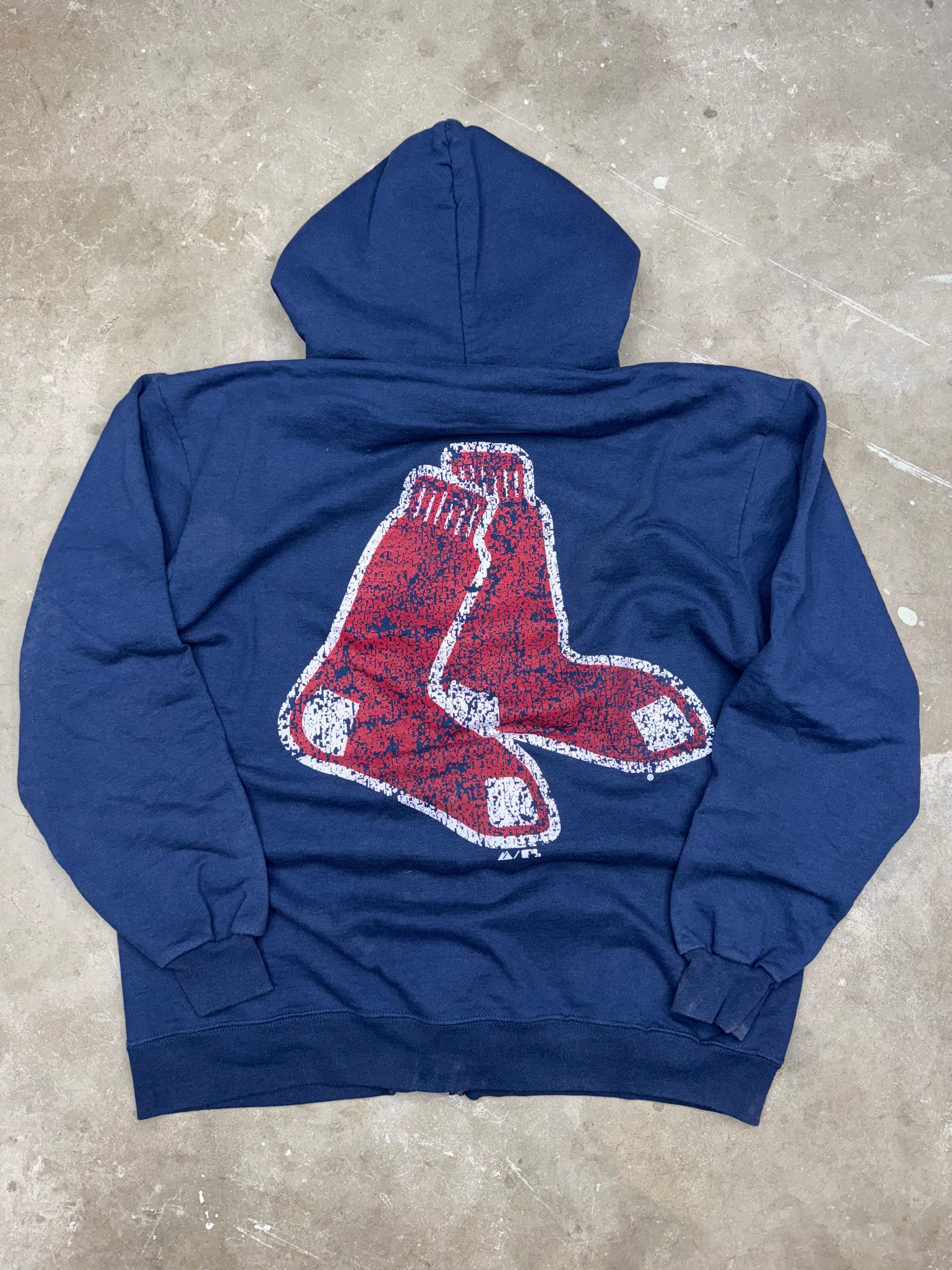 Vintage Boston Red Sox Zip Up Sweater- Large