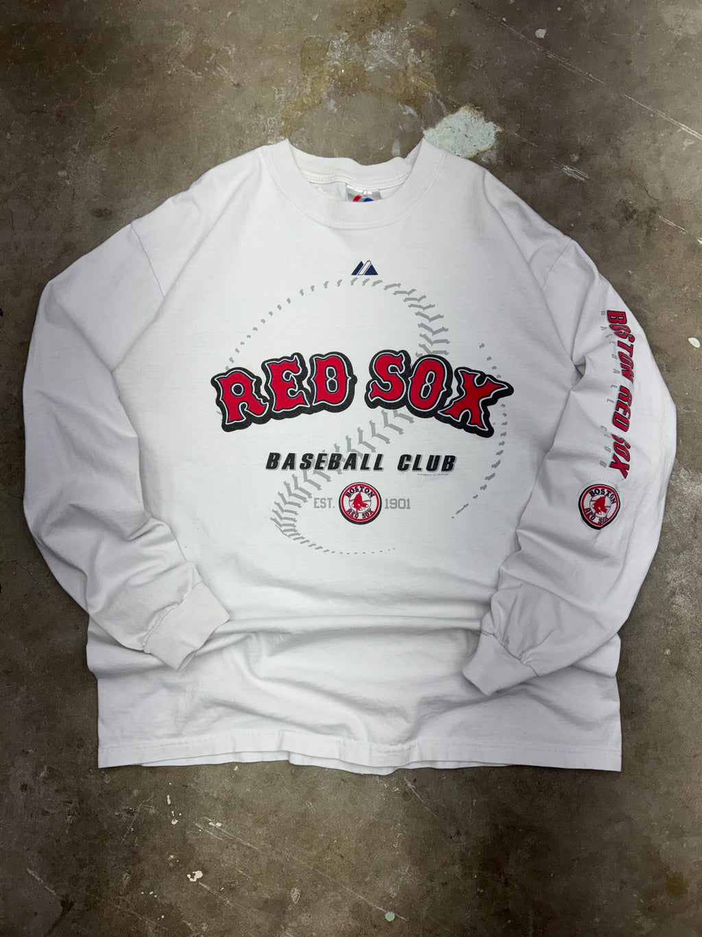 Vintage 2007 Boston Red Sox Longsleeve T-Shirt- Large